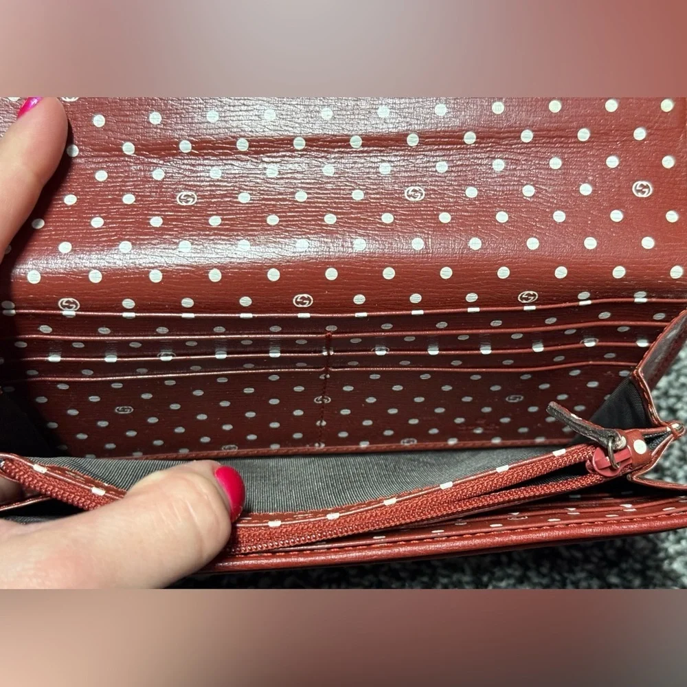 Gucci leather continental dark red wallet - Picture 13 of 16